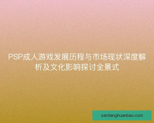 PSP成人游戏发展历程与市场现状深度解析及文化影响探讨全景式