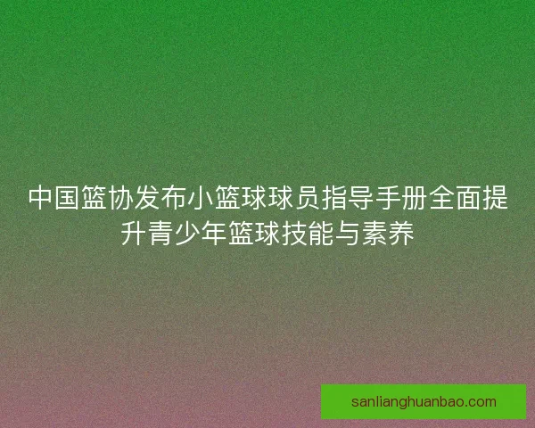 中国篮协发布小篮球球员指导手册全面提升青少年篮球技能与素养